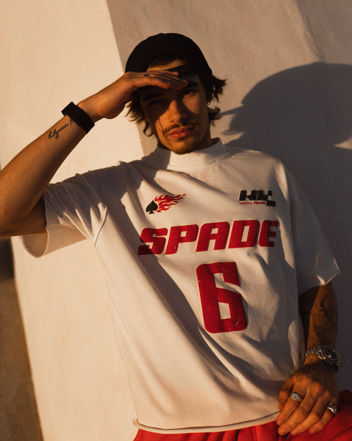 SPADE 6 WHITE TEE