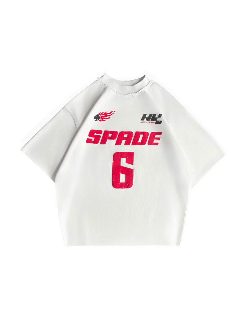 SPADE 6 WHITE TEE